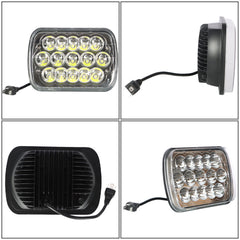 TOPPARTZ RH&LH Pair LED Headlights For Jeep Wrangler YJ XJ Cherokee Blazer Express Van