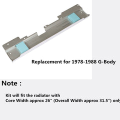 TOPPARTZ Radiator Support Mirror Stainless Steel Bead Rolled For 1979/1780-1988 G-Body