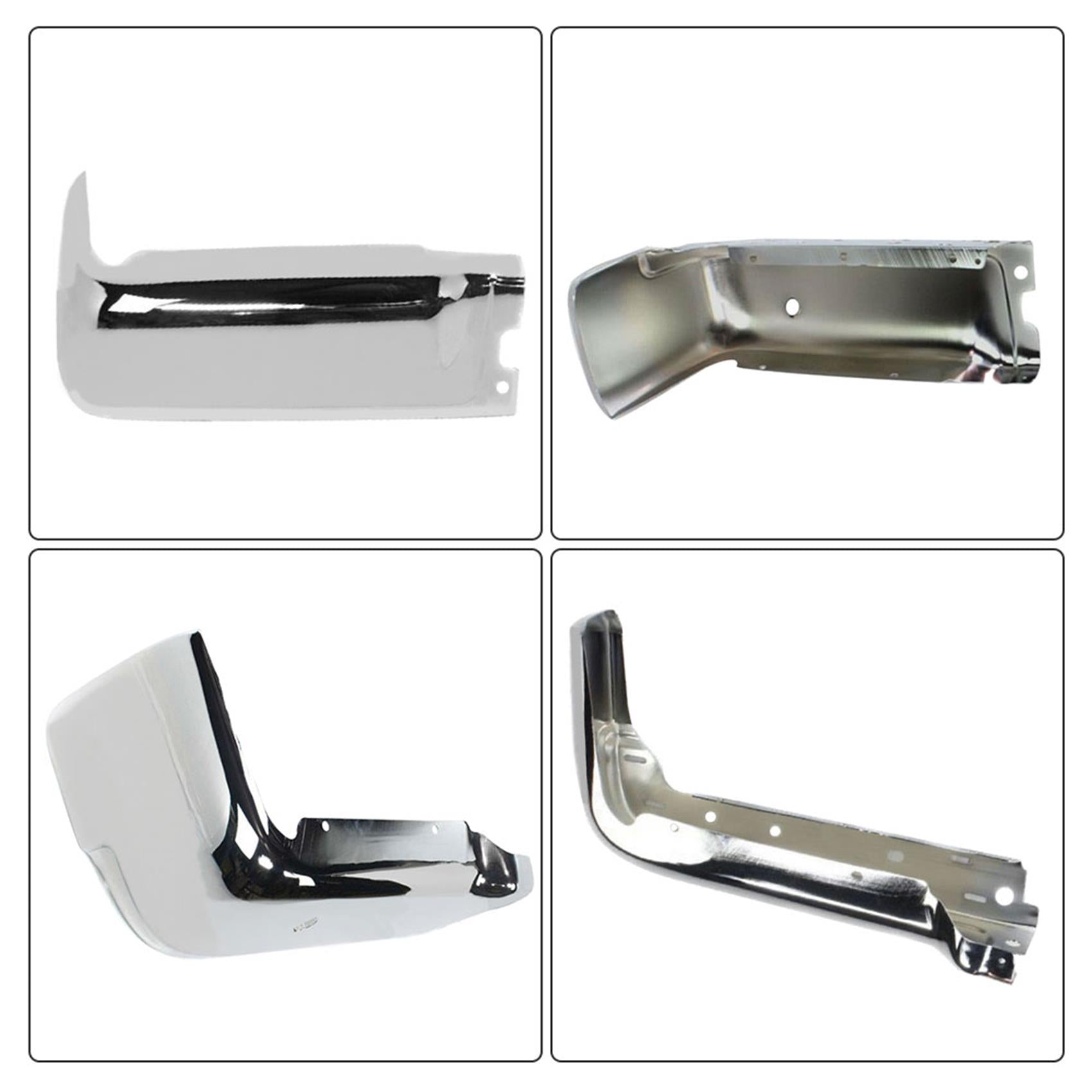 TOPPARTZ Rear Bumper End Right Face Bar with Parking Sensor Assist Holes Replacement for Ford F150 Chrome 2009-2014 FO1102372 10 11 12 13