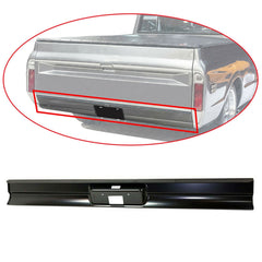 TOPPARTZ Rear Roll Pan Bumper with License Plate for Chevrolet C10 Pickup 1967-1972 Trucks Steel