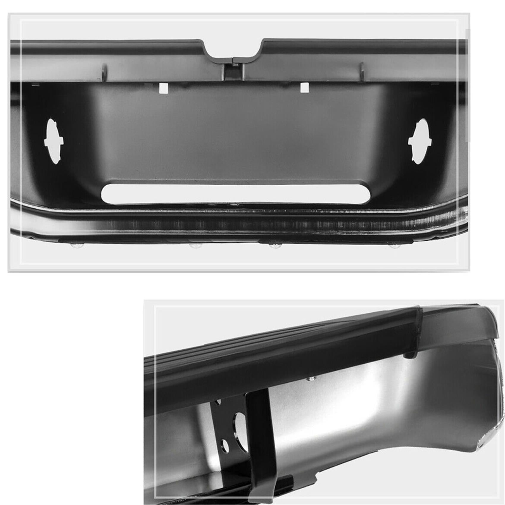 TOPPARTZ Rear Steel Bumper Assembly Kit for Toyota Tacoma Truck 1995-2004 Black TO1102214 95-04 2283598201