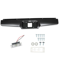 TOPPARTZ Rear Steel Bumper Roll Pan Replacement for Chevy S10 GMC S15 Sonoma Pickup 1982-1993 Black