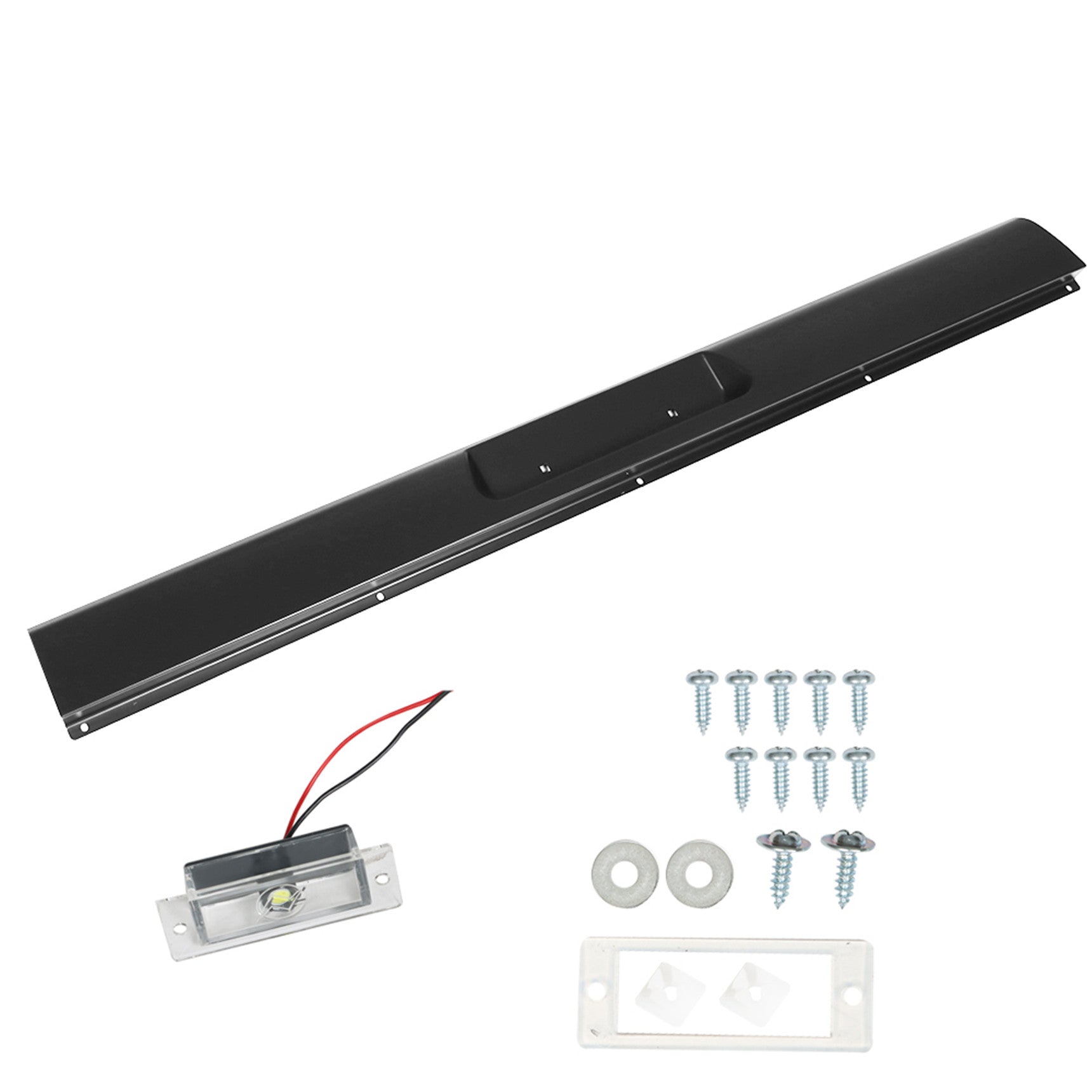 TOPPARTZ Rear Steel Roll Pan W/ License Led Lamp Screws Replacement for Toyata Tacoma Standard Bed 1995-2004
