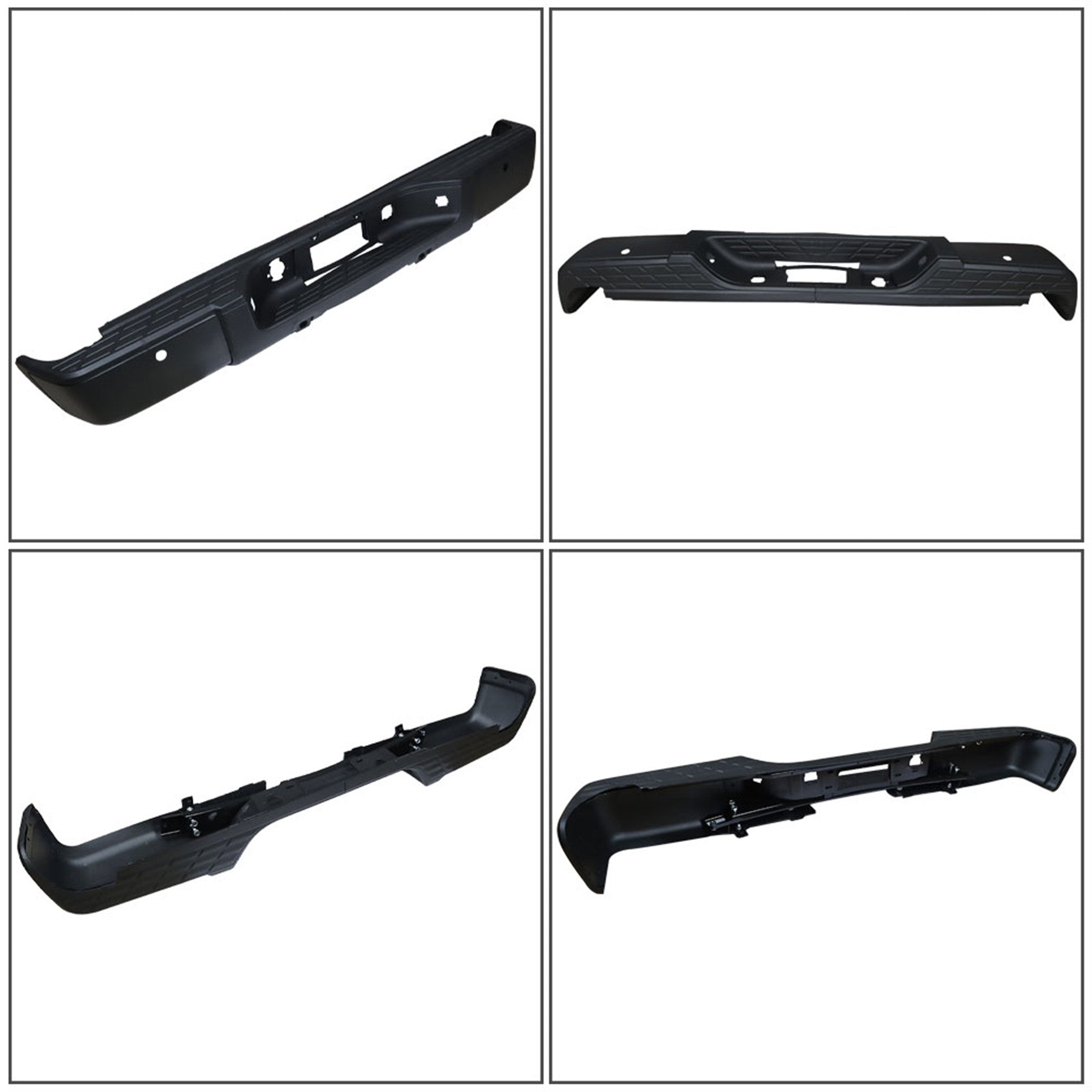 TOPPARTZ Rear Step Bumper Black Replacement for Chevrolet Silverado 1500 2007 2008 2009 2010 2011 2012 2013 with Parking Aid Sensor Holes GM1103149
