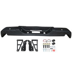 TOPPARTZ Rear Step Bumper Black Replacement for Chevrolet Silverado 1500 2007 2008 2009 2010 2011 2012 2013 with Parking Aid Sensor Holes GM1103149