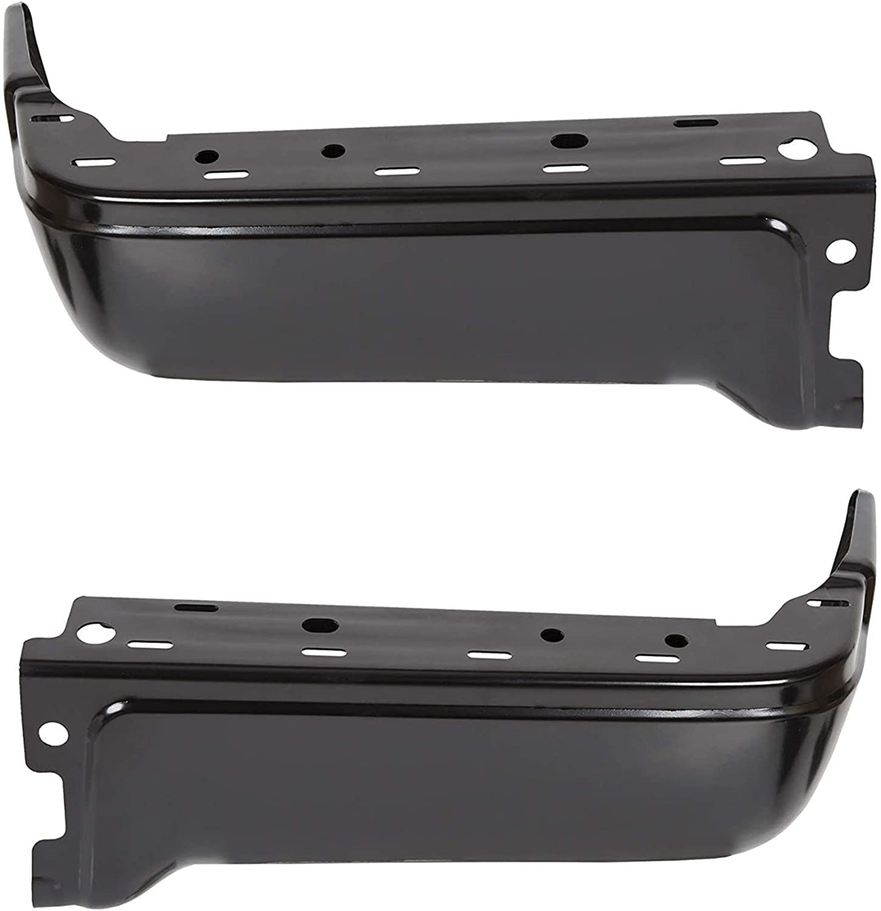 TOPPARTZ Rear Step Bumper Face Bar End Caps Black Powder Coated Pickup Driver Passenger Side Replacement for 2009-2014 Ford F150 Styleside