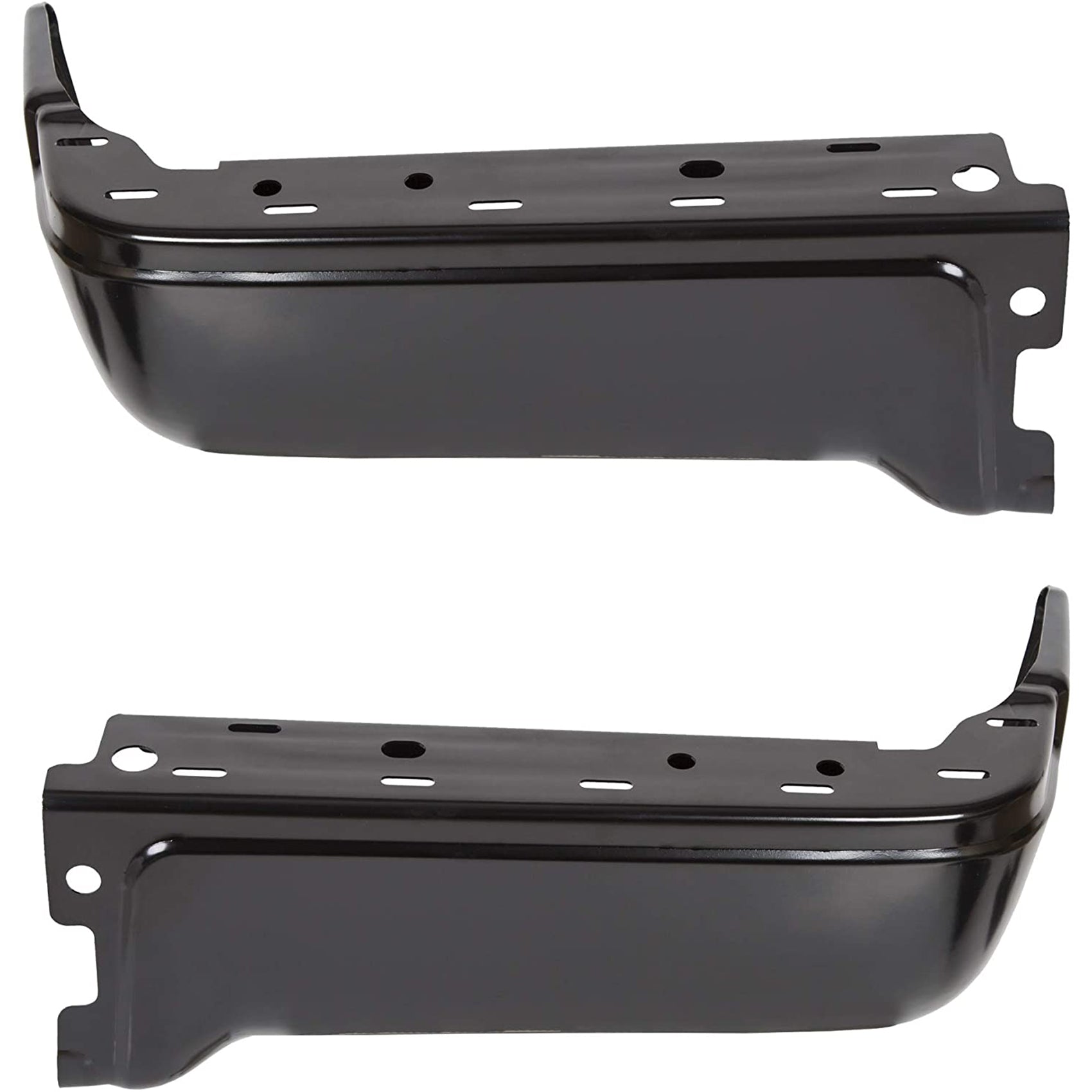 TOPPARTZ Rear Step Bumper Face Bar End Caps Black Powder Coated Pickup Driver Passenger Side Replacement for 2009-2014 Ford F150 Styleside