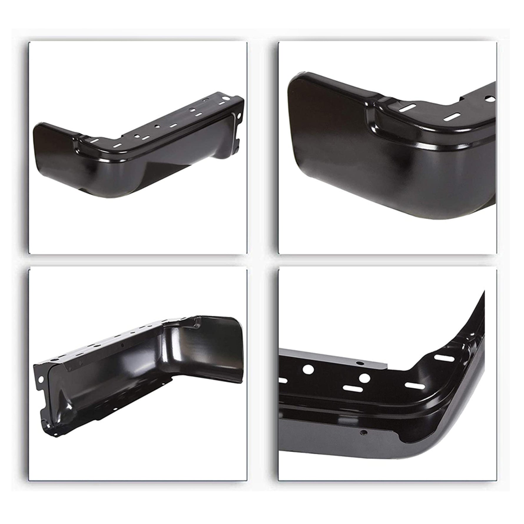 TOPPARTZ Rear Step Bumper Face Bar End Caps Black Powder Coated Pickup Driver Passenger Side Replacement for 2009-2014 Ford F150 Styleside