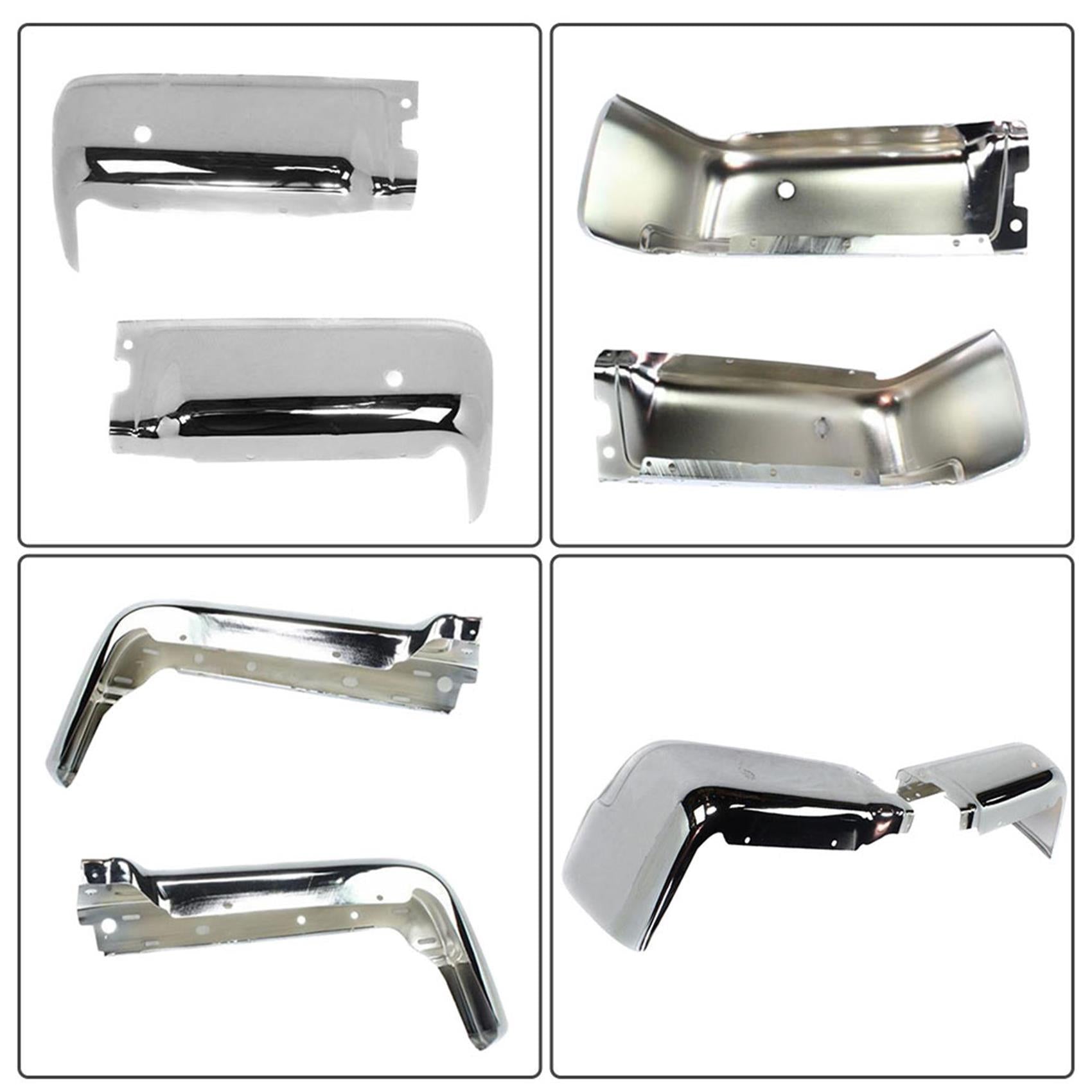 TOPPARTZ Steel Rear Bumper Ends Replacement for Ford F150 Pickup with Parking Assist Sensor 2009-2014 Chrome FO1102372 10 11 12 13