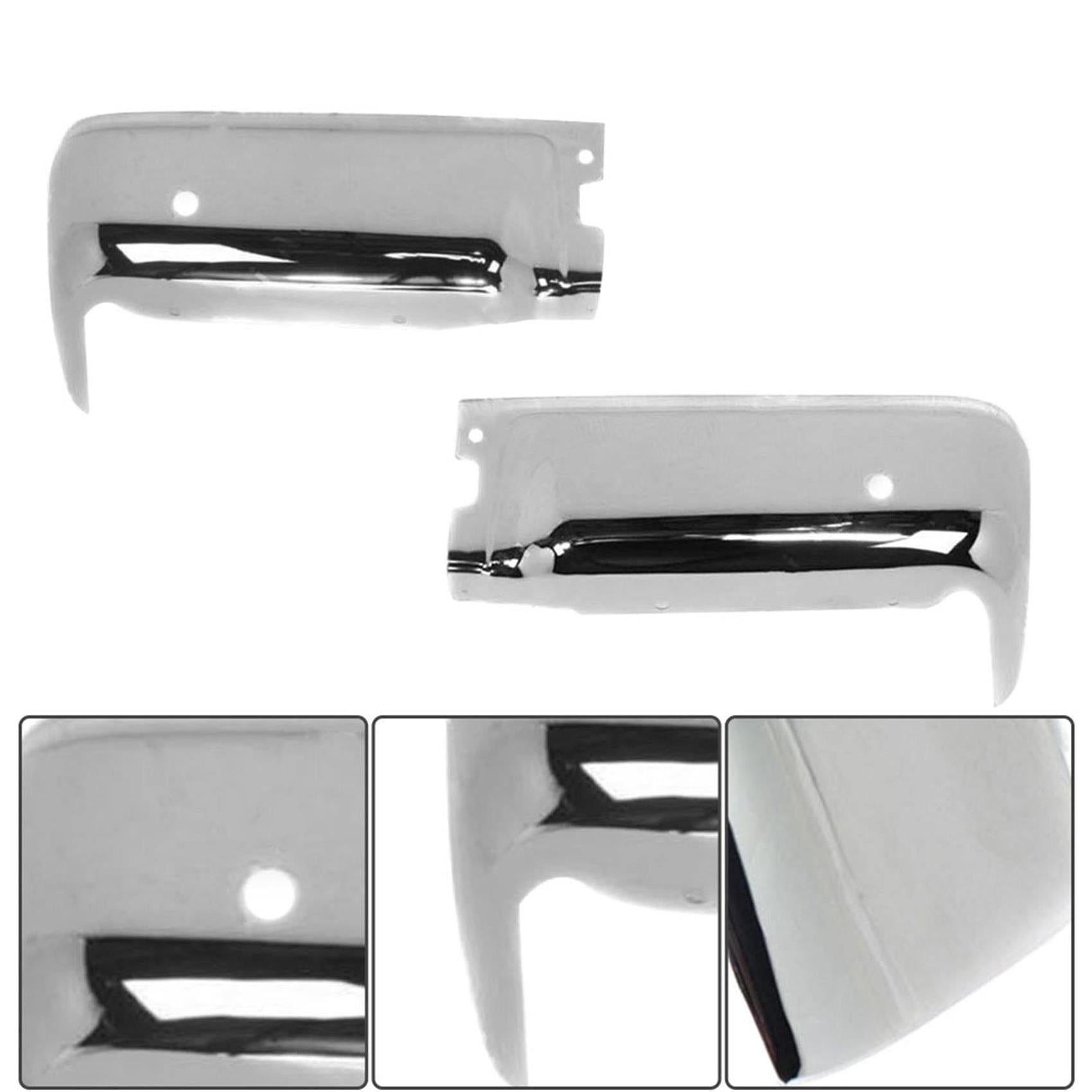 TOPPARTZ Steel Rear Bumper Ends Replacement for Ford F150 Pickup with Parking Assist Sensor 2009-2014 Chrome FO1102372 10 11 12 13