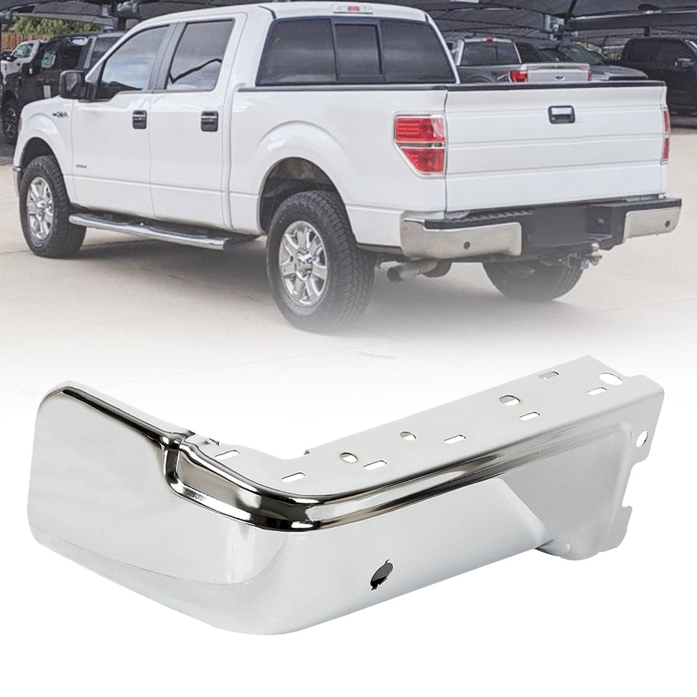 TOPPARTZ Rear Steel Step Bumper W/Sensor Hole Driver Side LH For Ford F150 2009-2014