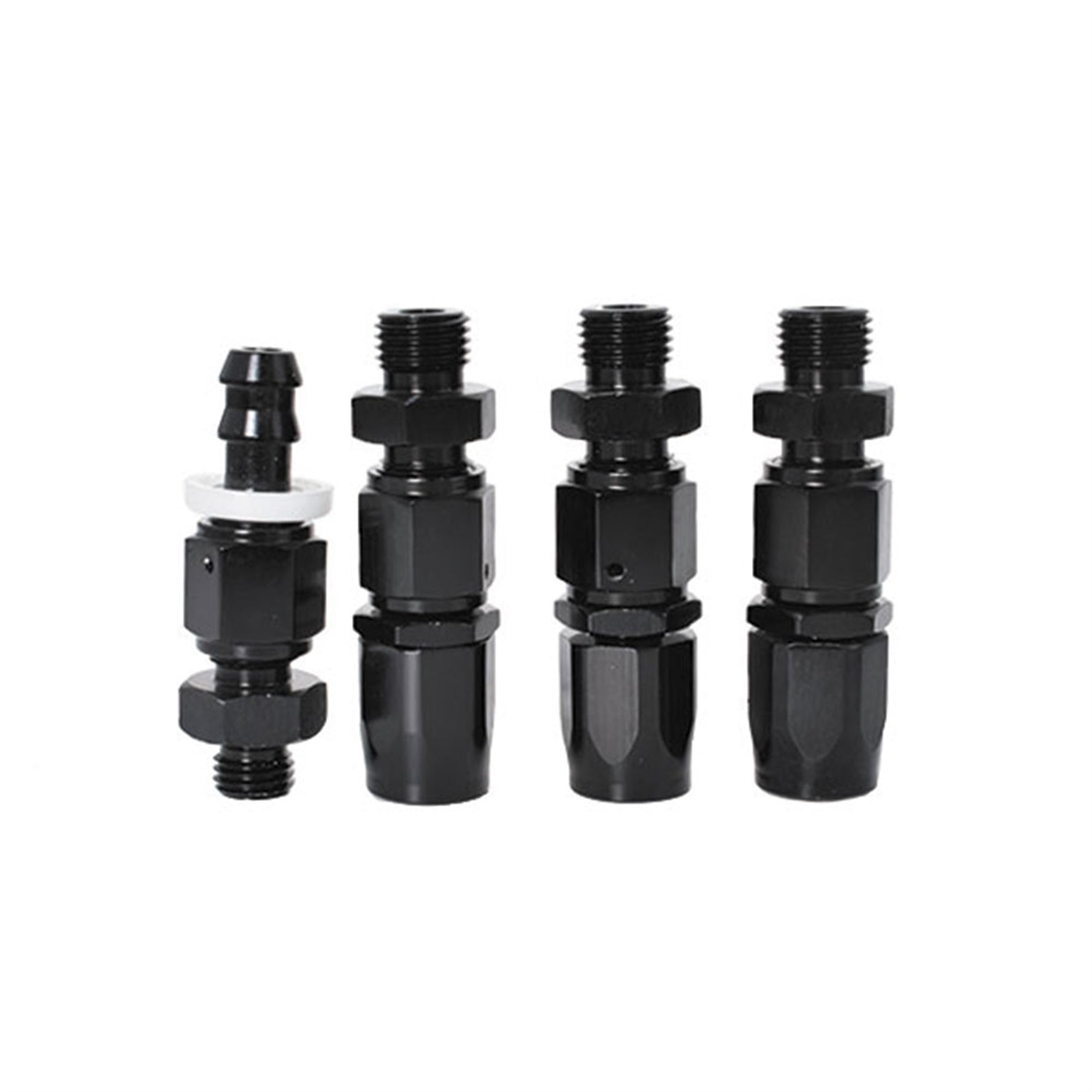 TOPPARTZ Universal Adjustable Fuel Pressure Regulator Kit with 0-100 Psi Pressure Gauge AN-6 Fuel Line Hose Fitting Connectors Kit Black