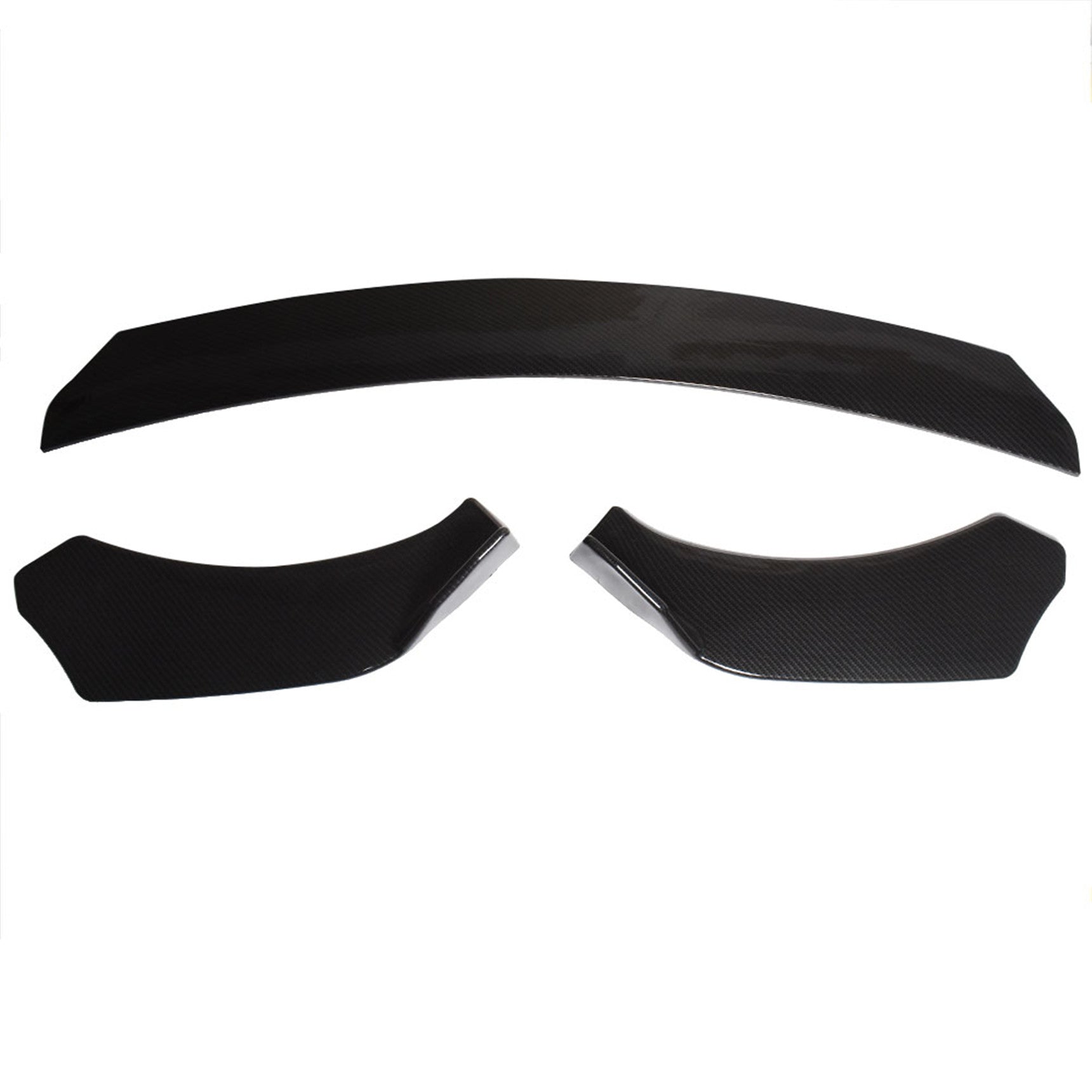 TOPPARTZ Universal Car Front Bumper Lip Chin Spoiler Splitter Body Kit Carbon Fiber Style