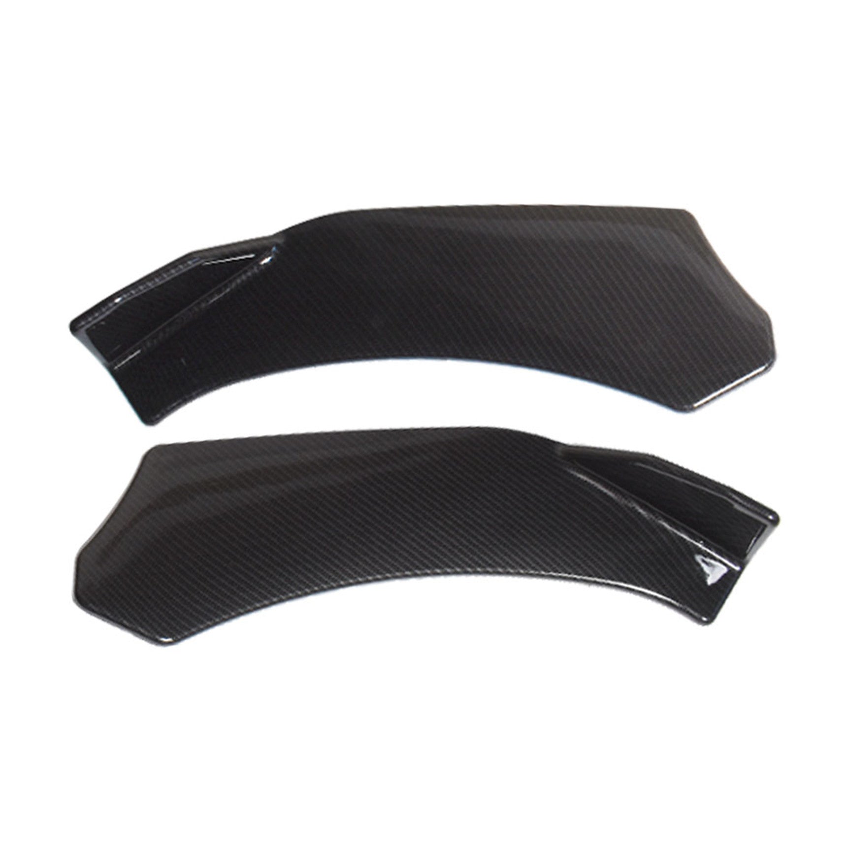 TOPPARTZ Universal Car Front Bumper Lip Chin Spoiler Splitter Body Kit Carbon Fiber Style