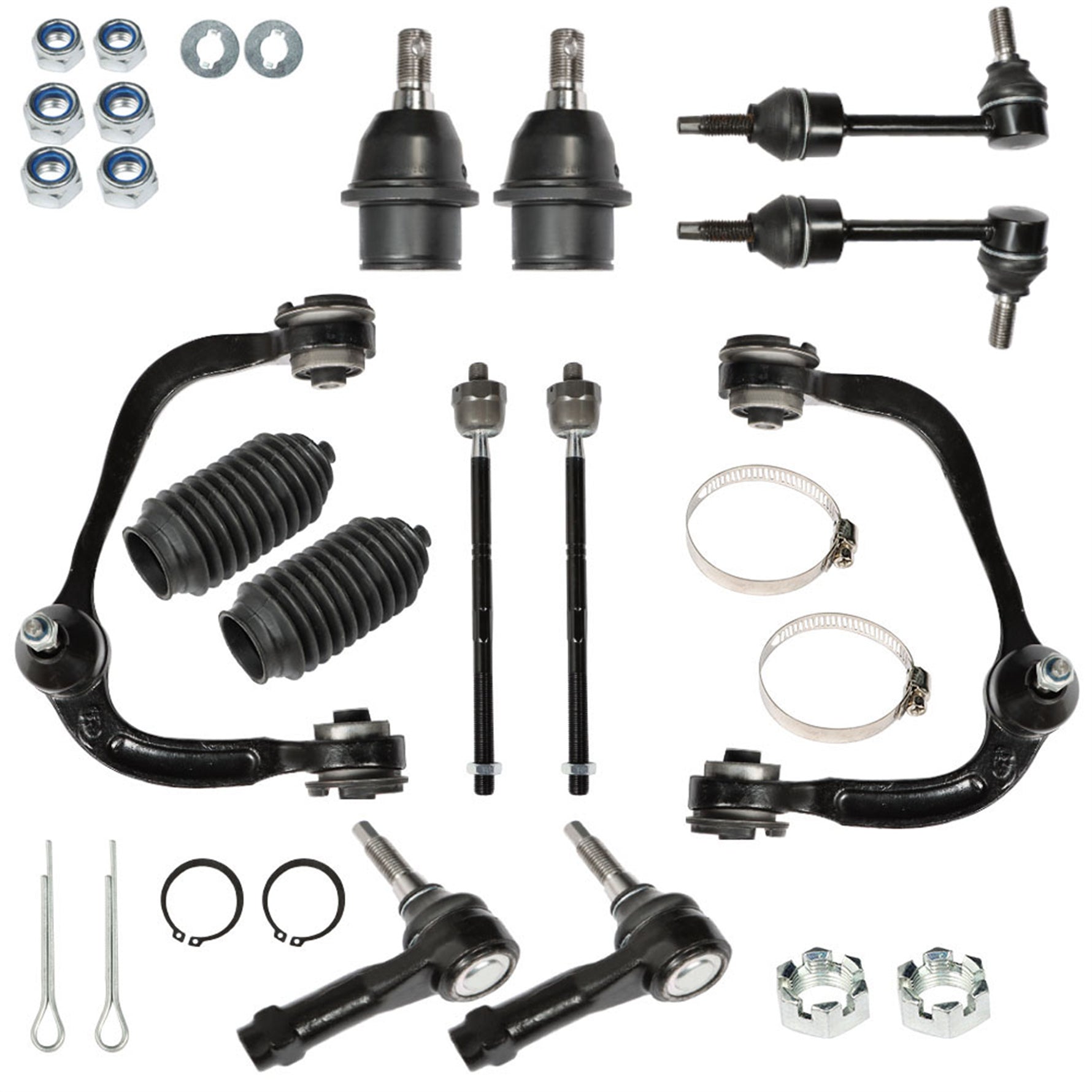 TOPPARTZ Upper Control Arm Tierod Ball Joint Sway Bar Links Replacement for 2004 2005 Ford F-150 4WD