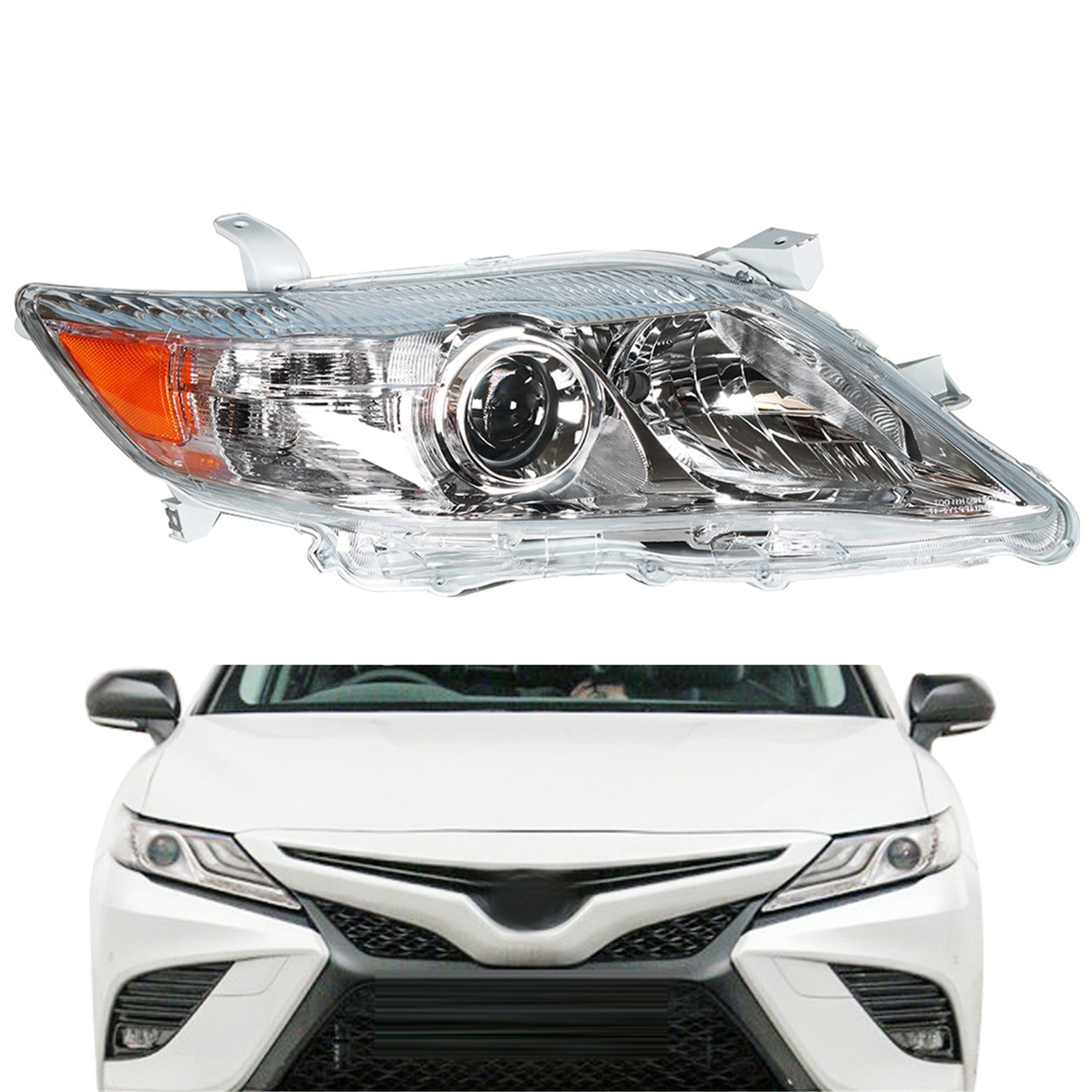 passenger side headlights  white background for2010-2011 Toyota Camry LE XLE
