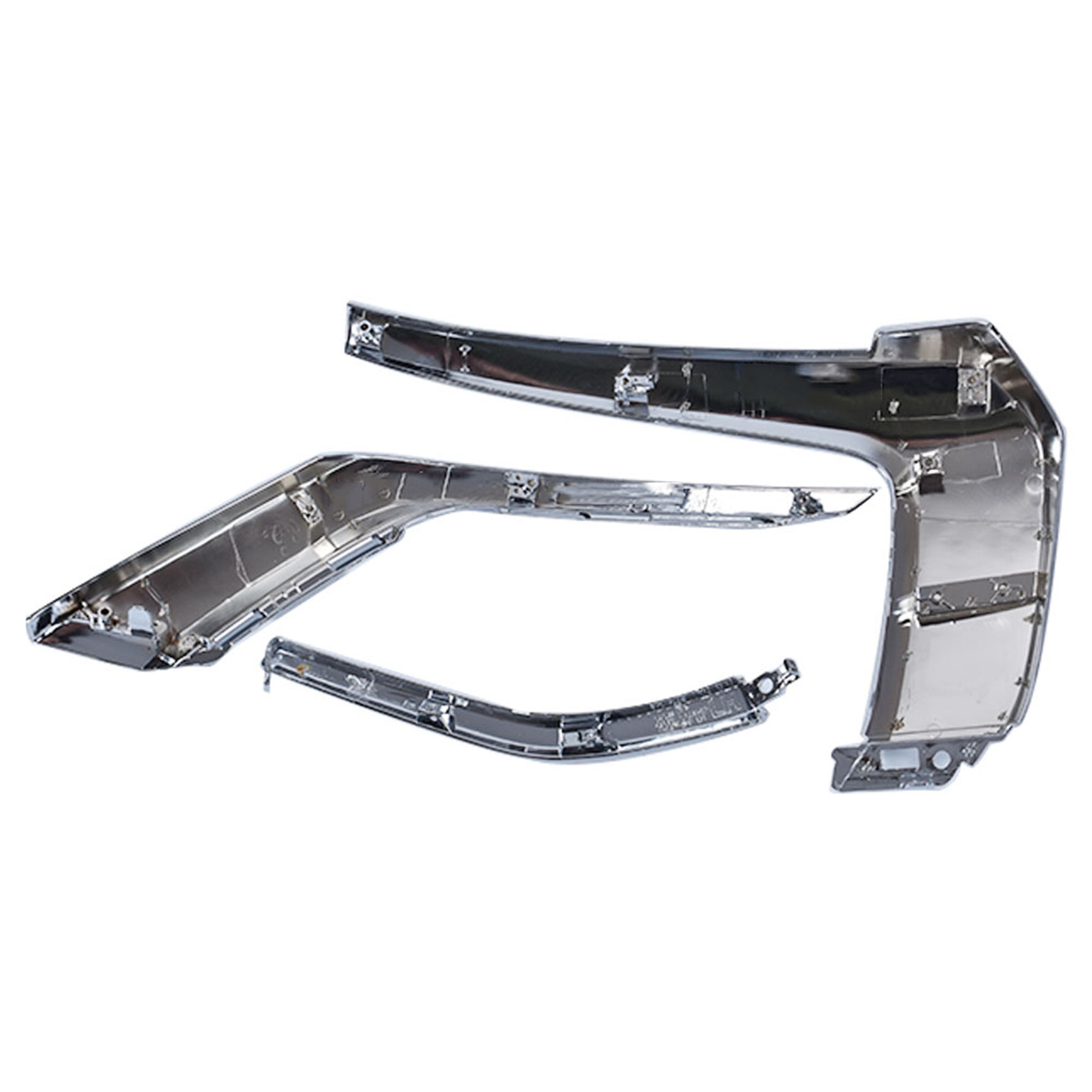 set front Bumper LH chrome trim molding 3 pc for 2016 -19 Mitsubishi Outlander